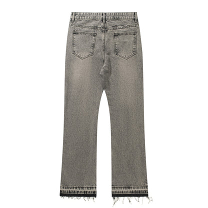 Clean Cement Grey - flared Jeans