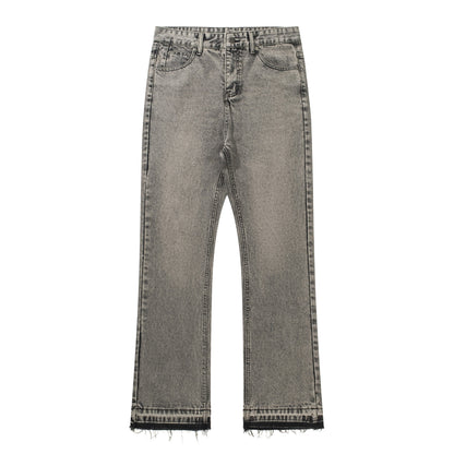 Clean Cement Grey - flared Jeans